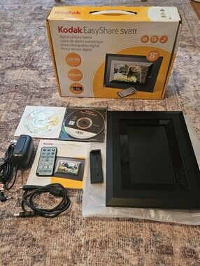 NIB Vintage Kodak EasyShare SV811 8" Digital Picture Frame New with Remote